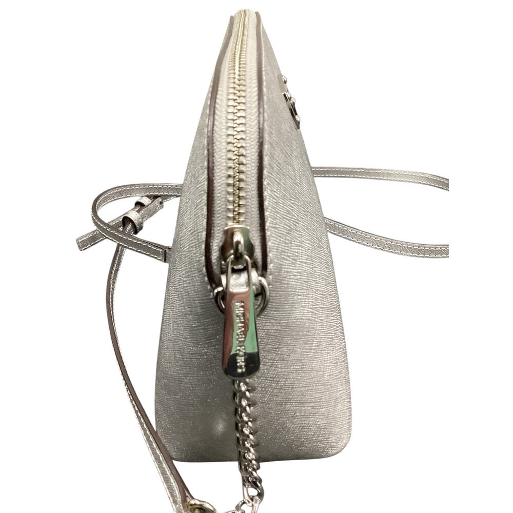 Michael Kors Purse Women’s One Size Crossbody Saffiano Leather Dust Bag Silver - Picture 6 of 11